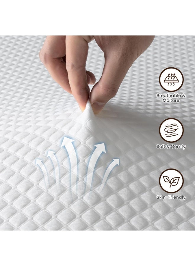 Rexal Home Reversible 5 cm Gel-Infused Memory Foam Mattress Topper – Cooling Pressure Relief, Medium-Soft Comfort, Washable Knit Cover, 140 × 200 cm - Image 3